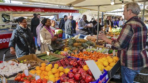 Selling Products In A Stall At The Market Or In The Streets City Of