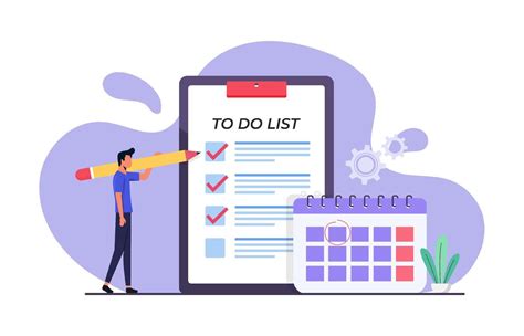 Kalender Mit To Do Checkliste Gesch Ftsaufgabenkonzept Vektor