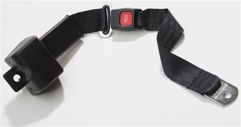 Beams Retractable 2 Point Push Button Lap Belt With 20 Inch Buckle Side