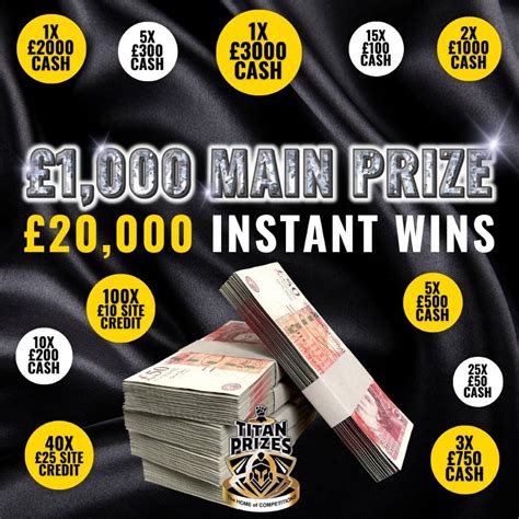 1 000 Main Prize 20 000 In Instant Wins Titan Prizes