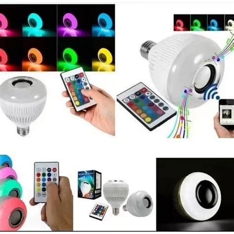 Lampada Bluetooth De Led Caixa De Som C Controle Rgb W Shopee Brasil