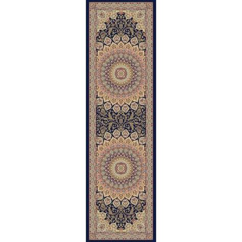 Home Decorators Collection Lawrence Navy 2 Ft X 8 Ft Indoor Runner