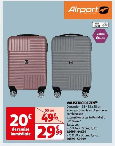 Promo Valise Rigide Zen Airport Chez Auchan ICatalogue Fr