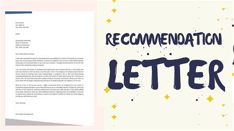 Recommendation Letter For Scholarships A Guide And Examples