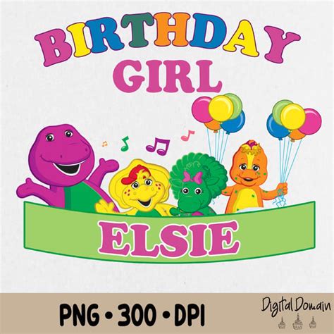 Barney Birthday Girl Png Barney Birthday Party Png Barney Inspire Uplift