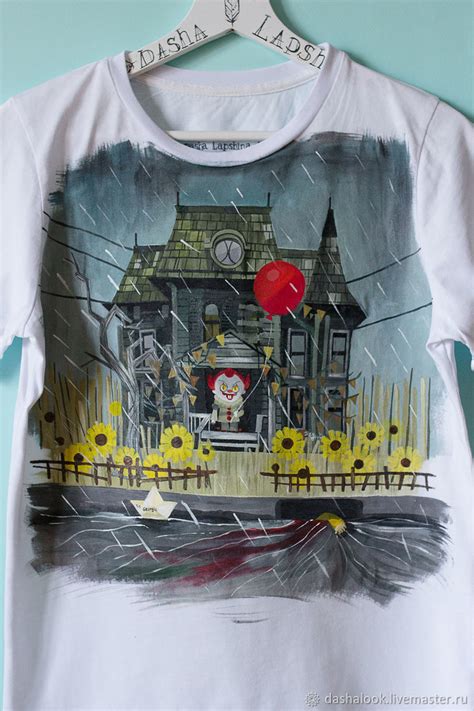 Футболка с росписью - ОНО - Клоун с шариком - You'll float too в ...