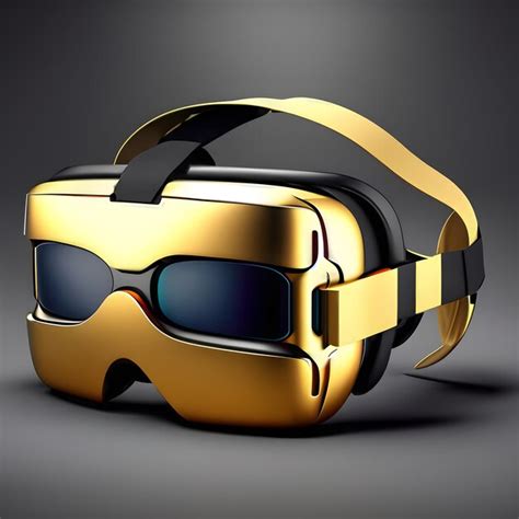 Premium Photo | VR Glasses isolated in Studio Virtual Glasses Golden