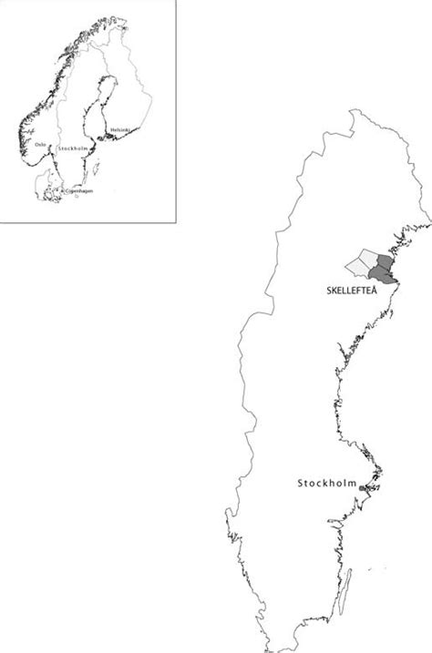 Location Of The Skellefteå Region Within Northern Sweden And