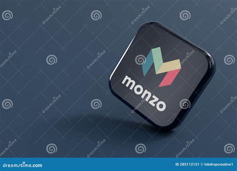 London Uk July 2023 Monzo Bank Company Logo 3d Rendering Editorial Photo Illustration Of