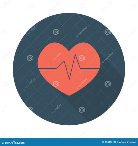 Heart Shapes Flat Design Icons Set Cardiology Clinic Logo Concept