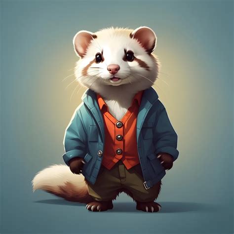 Premium AI Image Ferret Illustration AI Generative