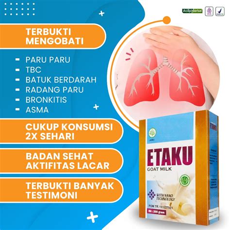 Jual Susu Etaku Untuk Paru Obat Batuk Berdarah Paru Paru Basah