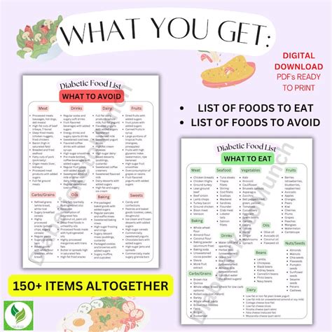 Diabetic Food List Printable Pdf Type Diabetes Grocery List Foods To