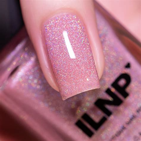 Ilnp Sweet Pea Seashell Pink Holographic Sheer Jelly Nail Polish Ebay