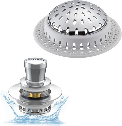 Aluvor Universal Bathtub Stopper 2pcs Tub Plug Pop Up Tub Drain