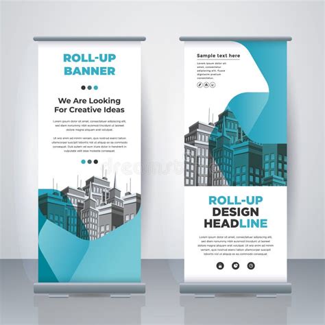 Modern Business Roll Up Standee Design Banner Template Presentation