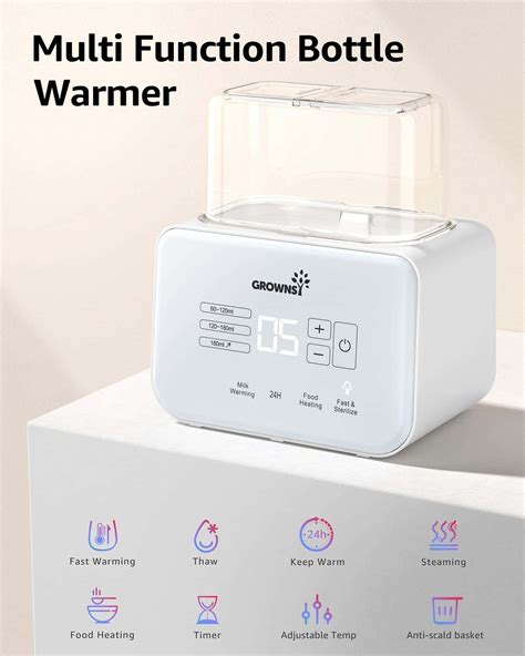 Grownsy Baby Bottle Warmer In Fast Milk Warmer With Timer