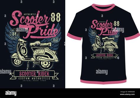 Scooter Racer Scooter Pride Vector Graphic Typographic Poster