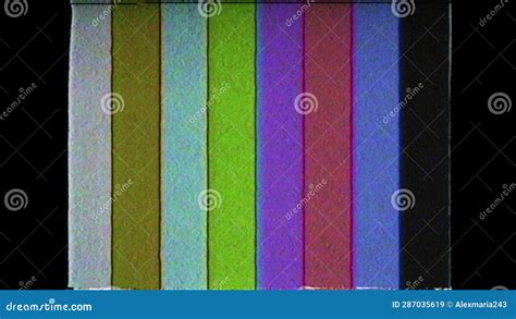 SMPTE Color Bars with VHS Effect. SMPTE Color Stripe Technical Problems ...