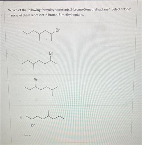 Solved Which Of The Following Formulas Represents Chegg