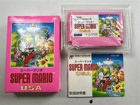 【傷や汚れあり】♪【中古】nintendo ファミリーコンピュータ 箱 説明書 付き ソフト スーパーマリオ Usa 任天堂 ファミコン