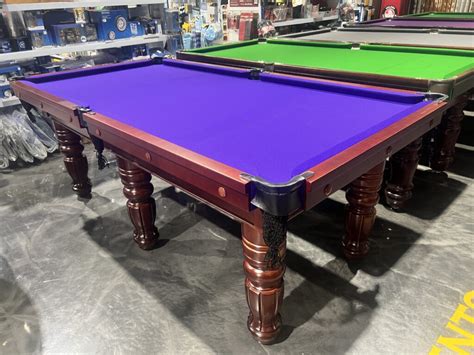 Cedar Colour Pool Snooker Billiard Table 7ft Slate with Purple Felt