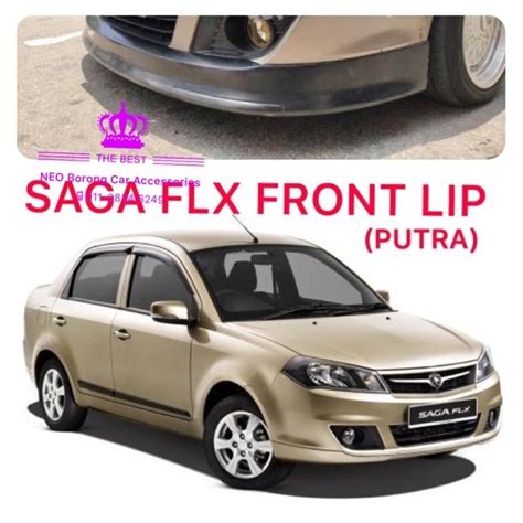 Proton Saga Blm Flx Fl Sv Front Lip Putra Metaria Pu Plastik Pu