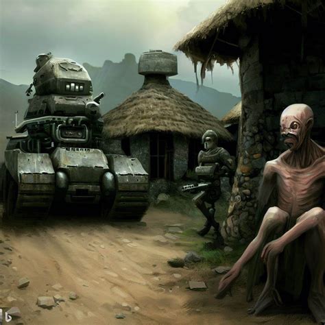 Leper Colony Guarded by Robots : r/DoomDalle