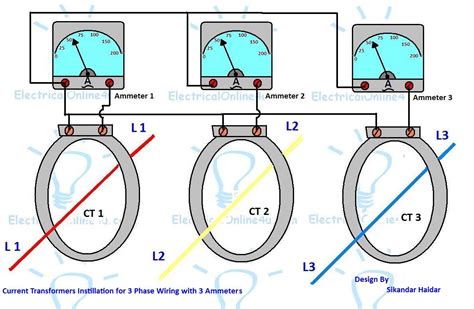 Phase Energy Meter Connection Diagram With Ct The Three Ph