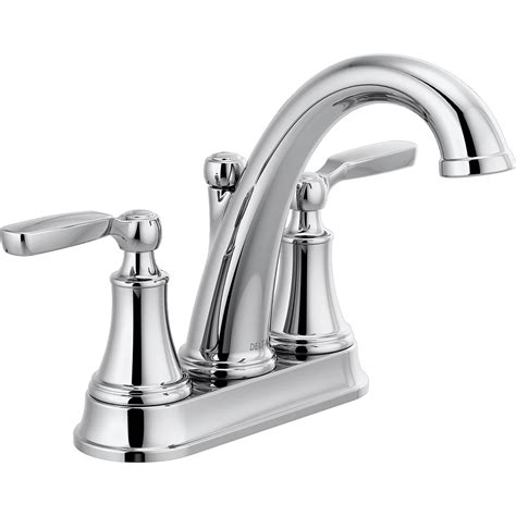 Delta Woodhurst Two Handle Centerset Lavatory Faucet In Chrome The