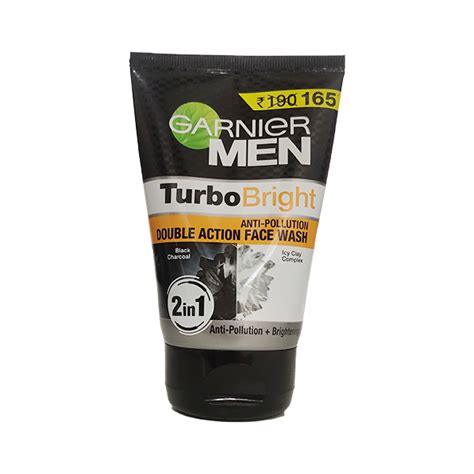 Buy Garnier Men Turbo Bright Anti Pollution Double Action Face Wash 100