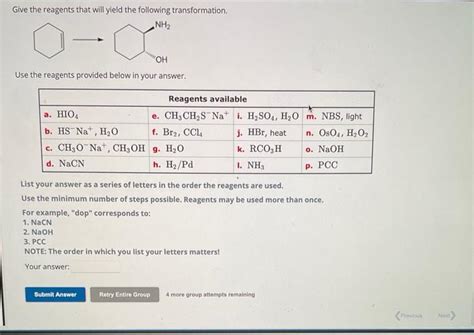 Solved Give The Reagents That Will Yield The Following Chegg