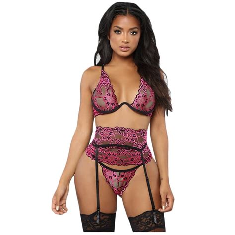 YUHAOTIN Bunny Lingerie New Women Embroidery Lace Underwear Wireless