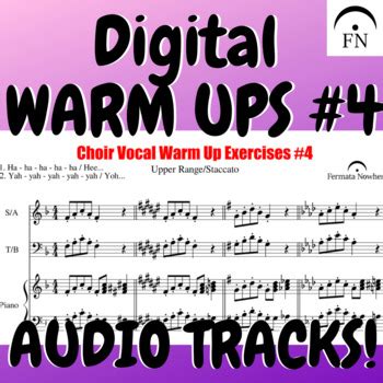 Choir Vocal Warm Ups #4 RANGE | PDF Music & mp3 files! | TpT