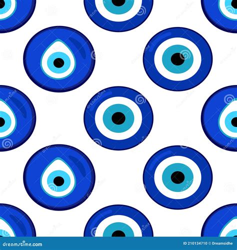 Seamless Nazar Amulet Eye Pattern Royalty Free Illustration