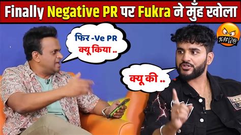 Fukra Insaan React On Negative Pr 😡 Elvish Yadav And Fukra Insaan Negative Pr Controversy Vlogs