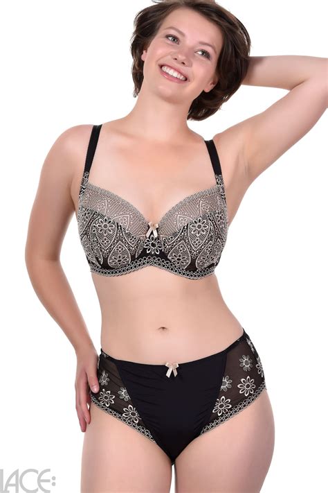 Ewa Bien Beha G K Cup Ewa Bien Black Beige Lace Lingerie Nl