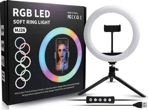 RGB Ring Light Ring Light RGB LED 2 Tripods BD 260 26cm 2500 4500K με