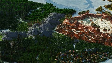 Huge Fantasy Mmorpg Map X Worldpainter Minecraft Map