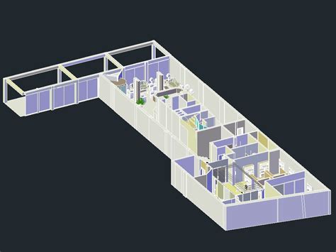 Escrit Rios Em Um Andar Em Autocad Baixar Cad Mb Bibliocad