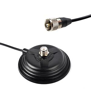 UAYESOK HF VHF UHF Antenna Magnetic Mount Base SO239 4 3inch 110mm