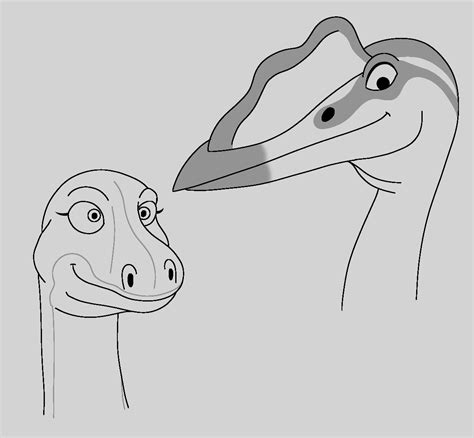 (Line art) Two forgotten Dinotopia characters by NickTheDragon2002 on DeviantArt