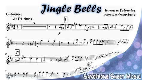 Jingle Bells For Alto Sax With Letter