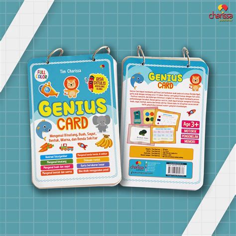 Jual Charissa Publisher Genius Card Mengenal Binatang Buah Sayur