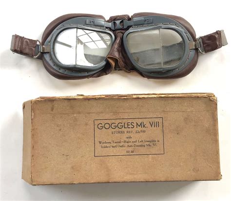 Ww2 Raf Mkviii Aircrew Flying Goggles And Box