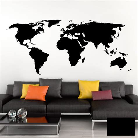 Vinilo Decorativo Mapa Mundi Mundo Planisferio Continentes G En Venta