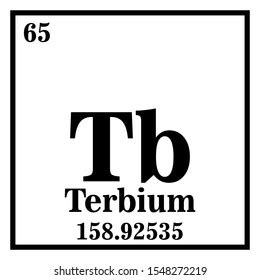 Terbium Periodic Table Elements Vector Illustration Stock Vector ...