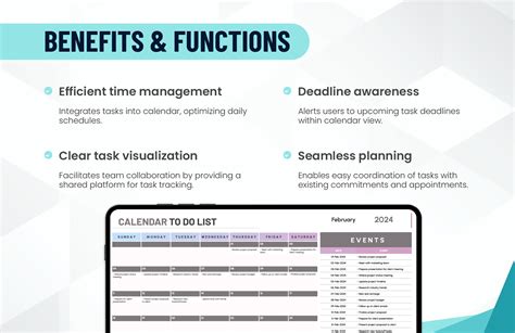 Calendar To Do List Template in Excel, Google Sheets - Download | Template.net