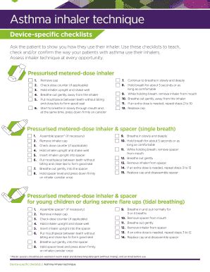 Fillable Online Asthma Inhaler Technique Fax Email Print PdfFiller