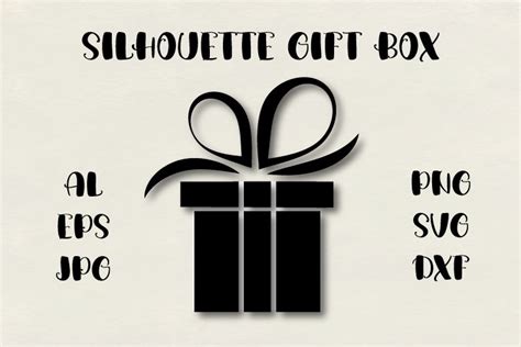 Gift silhouette SVG, gift box silhouette, present (975601) | Cut Files ...